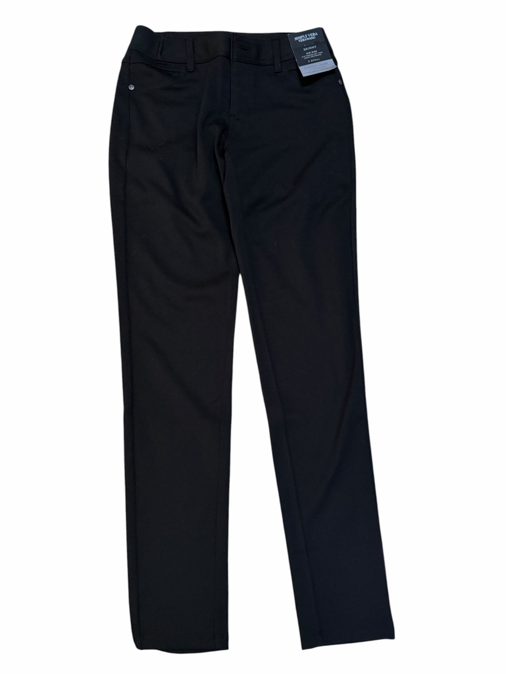 NWT Simply Vera Vera Wang Black Skinny Mid-Rise Pants